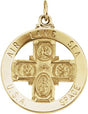 14K Gold St. Christopher Four-Way Medal