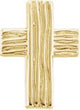 10K Gold The Rugged Cross Lapel Pin