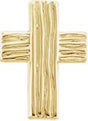 10K Gold The Rugged Cross Lapel Pin