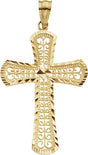 14K Gold Fancy Cross Pendant