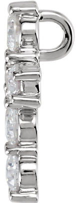 Platinum Round Natural Diamond Cross Necklace or Pendant – up to 1 3/8 CTW - view 11