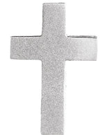 14K Gold Scroll Cross Necklace or Pendant - White Gold