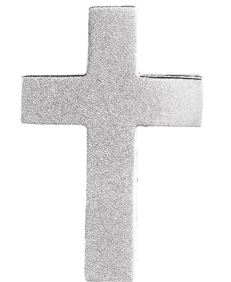 14K Gold Scroll Cross Necklace or Pendant - White Gold