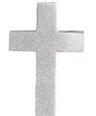 14K Gold Scroll Cross Necklace or Pendant - White Gold
