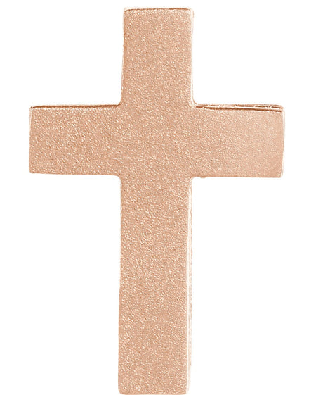 14K Gold Scroll Cross Necklace or Pendant - Rose Gold