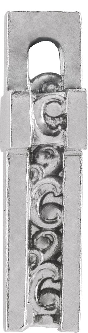 Platinum Scroll Cross Necklace or Pendant - view 2
