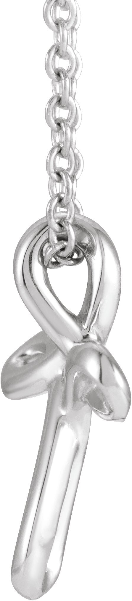 Platinum Youth Cross Necklace or Pendant - view 2