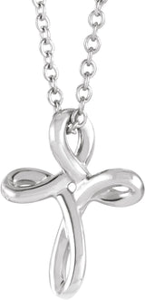 Platinum Youth Cross Necklace or Pendant