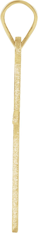 14K Gold Cross Pendant – 17x11mm - Yellow Gold - view 2