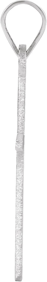 14K Gold Cross Pendant – 17x11mm - White Gold - view 2
