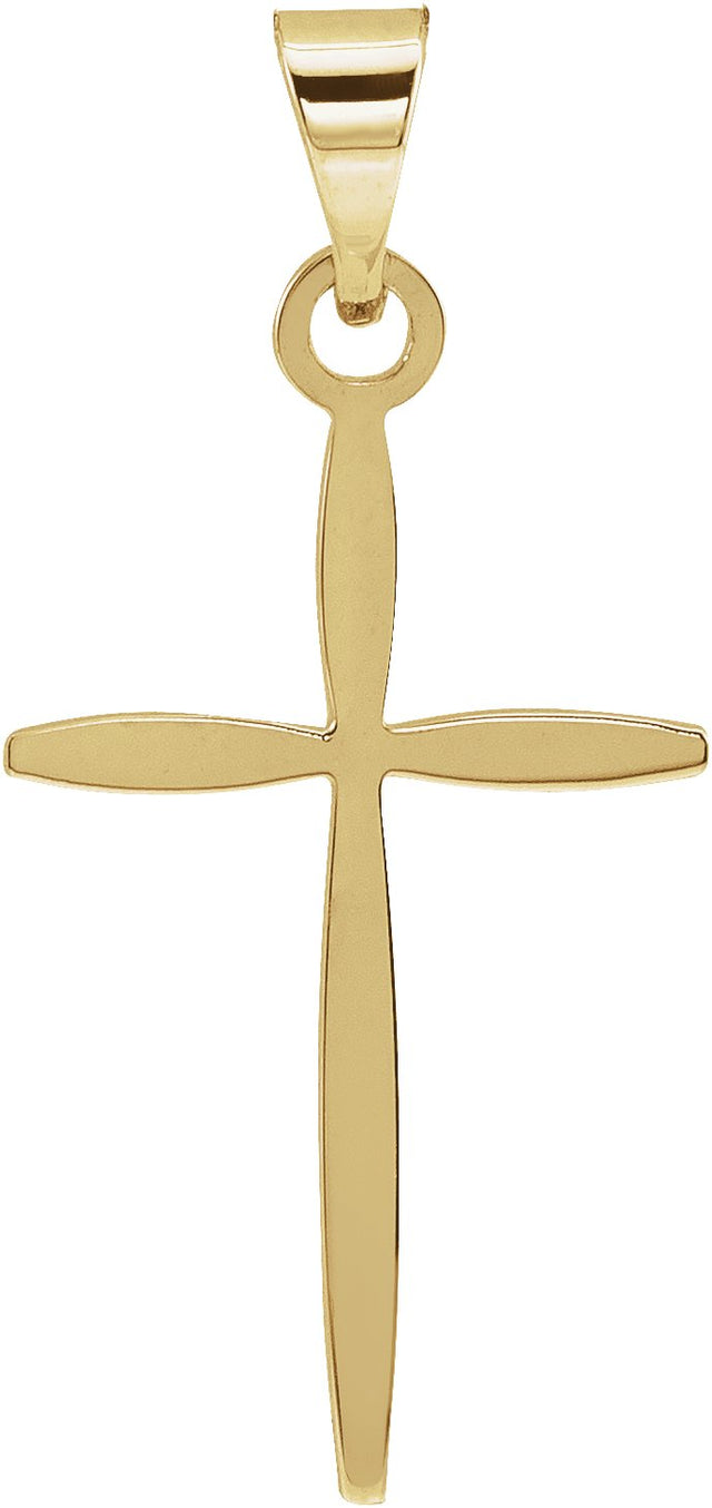 14K Gold Cross Pendant – 17x11mm - Yellow Gold