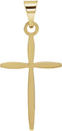 14K Gold Cross Pendant – 17x11mm - Yellow Gold
