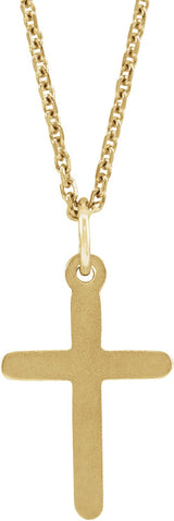 14K Gold Cross Necklace or Pendant – 20x10.4mm - Yellow Gold - view 3