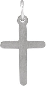 14K Gold Cross Necklace or Pendant – 20x10.4mm - White Gold - view 3