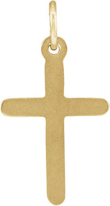 14K Gold Cross Necklace or Pendant – 20x10.4mm - Yellow Gold - view 3