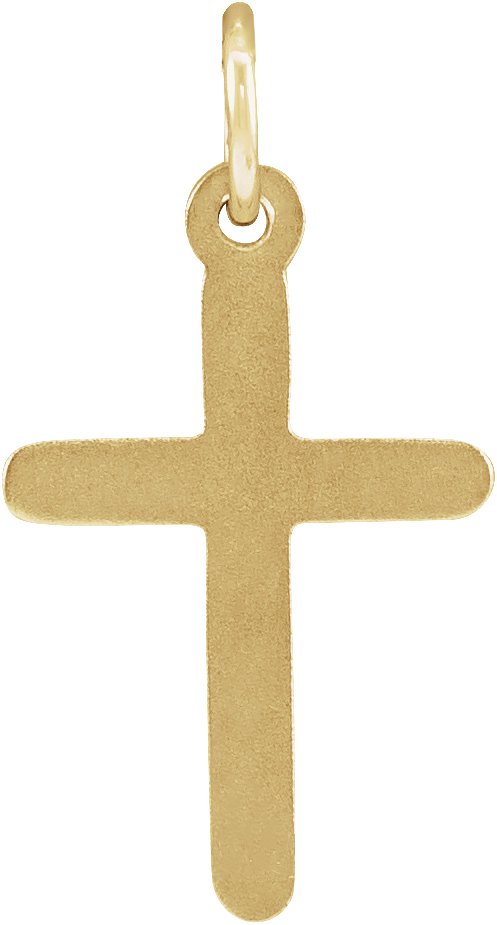 14K Gold Cross Necklace or Pendant – 20x10.4mm - Yellow Gold - view 3