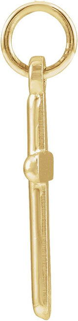 14K Gold Cross Necklace or Pendant – 20x10.4mm - Yellow Gold - view 2