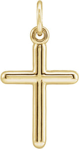 14K Gold Cross Necklace or Pendant – 20x10.4mm - Yellow Gold