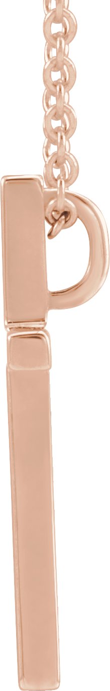 14K Gold Cross Necklace or Pendant – 12x7.61mm - Rose Gold - view 3