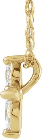 14K Gold Cross Necklace or Pendant - Yellow Gold - view 4