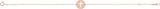 14K Gold Pierced Cross Disc Bracelet - Rose Gold - view 2