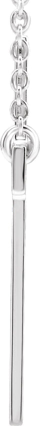 14K Gold Cross Necklace - White Gold - view 2