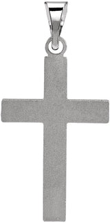 14K Gold Cross Necklace or Pendant – 17x11mm - White Gold - view 3
