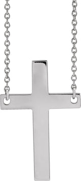 14K Gold Cross Necklace - Rose Gold - view 3