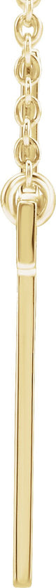 14K Gold Cross Necklace - Yellow Gold - view 2