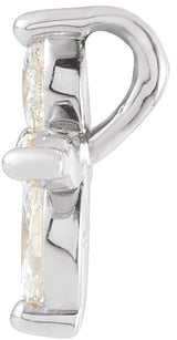 Platinum Cross Necklace or Pendant - view 5