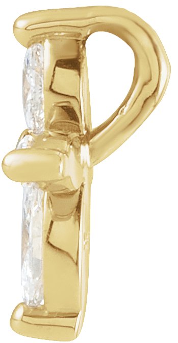14K Gold Cross Necklace or Pendant - Yellow Gold - view 4