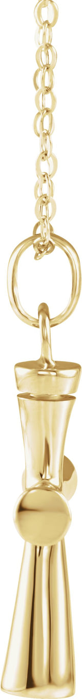10K Gold Cross Ash Holder Necklace or Pendant - Yellow Gold - view 2