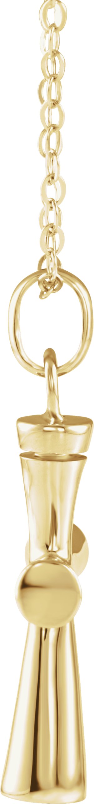 10K Gold Cross Ash Holder Necklace or Pendant - Yellow Gold - view 2