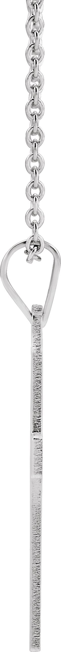 14K Gold Cross Necklace or Pendant IV - White Gold - view 4