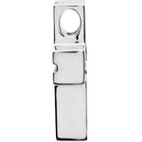 14K Gold Grooved Cross Pendant – 26.5x20.5mm - White Gold - view 2