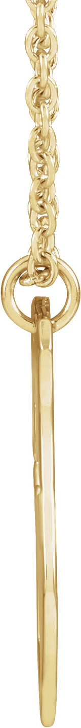 14K Gold Pierced Cross Shield Necklace or Pendant - Yellow Gold - view 4