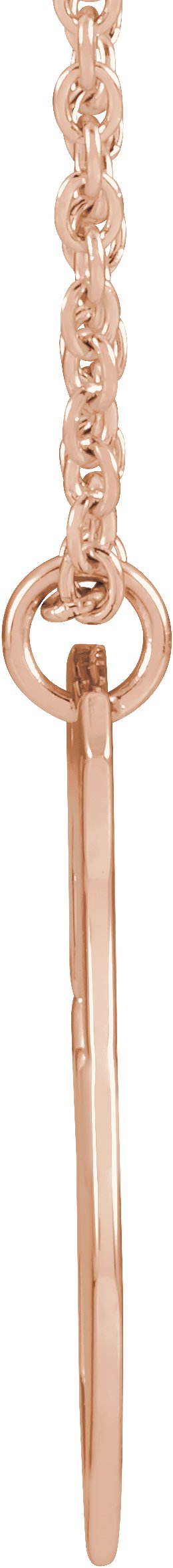 14K Gold Pierced Cross Shield Necklace or Pendant - Rose Gold - view 4