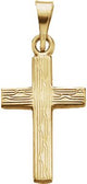 14K Gold Cross Pendant – 17x10mm