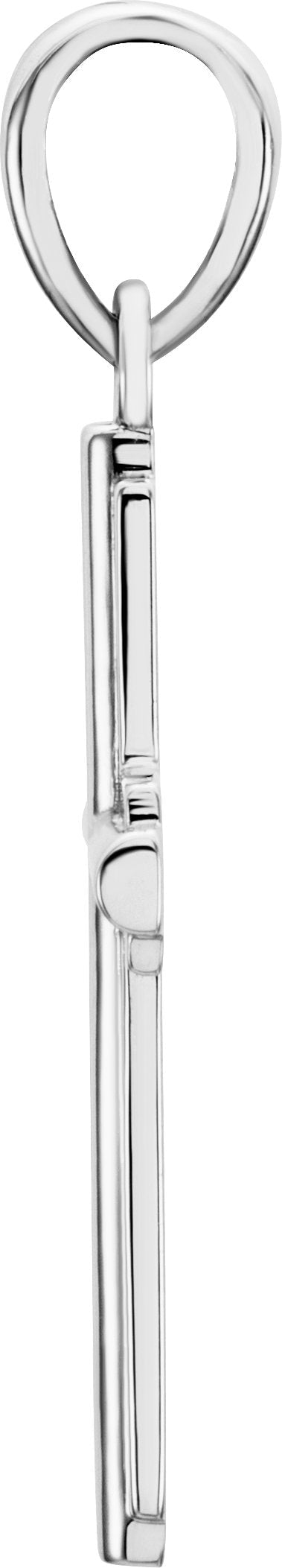 Platinum Cross Necklace or Pendant – 25.1x12.5mm - view 2