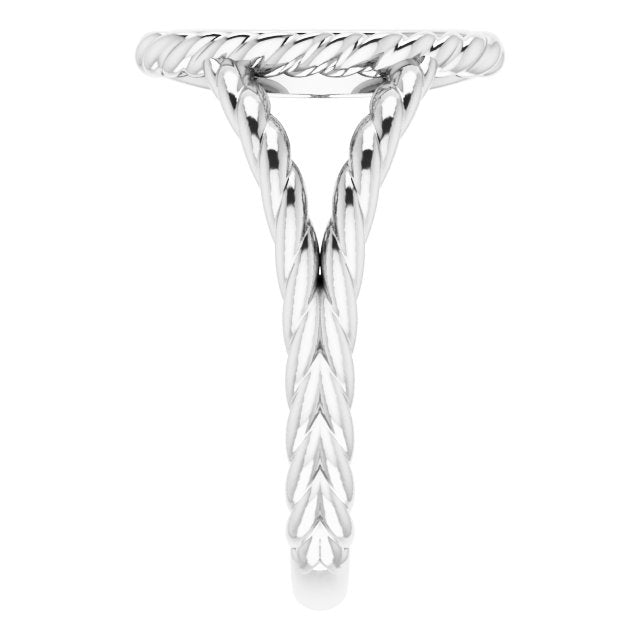14K Gold Round Natural Diamond Cross Ring – 0.9mm Stones - White Gold - view 9