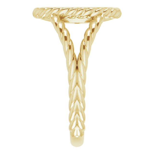 14K Gold Round Natural Diamond Cross Ring – 0.9mm Stones - Yellow Gold - view 9