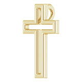 14K Gold Open Cross Necklace - Yellow Gold - view 2
