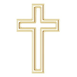 14K Gold Open Cross Necklace - Yellow Gold
