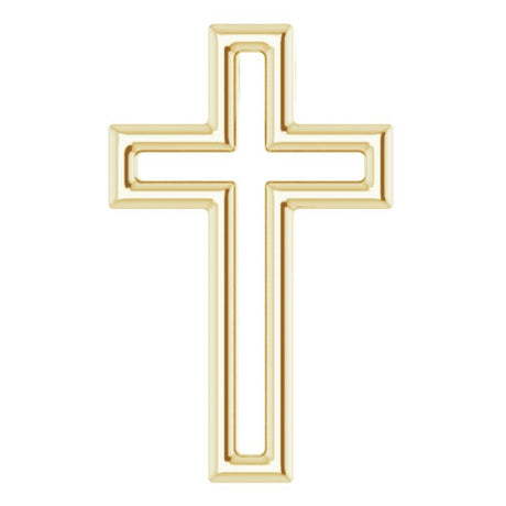 14K Gold Open Cross Necklace - Yellow Gold
