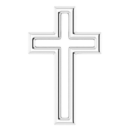 Platinum Open Cross Necklace