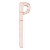 14K Gold Open Cross Necklace - Rose Gold - view 3