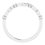 Platinum Round Natural Diamond Accented Cross Ring - view 7