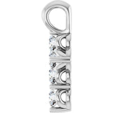 Platinum Round Natural Diamond Accented Cross Necklace or Pendant – 11.5x6.1mm - view 9