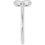 Platinum Youth Cross & Heart Ring - view 4
