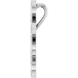 Platinum Round Natural Diamond Accented Cross Necklace or Pendant – 0.08 CTW - view 6